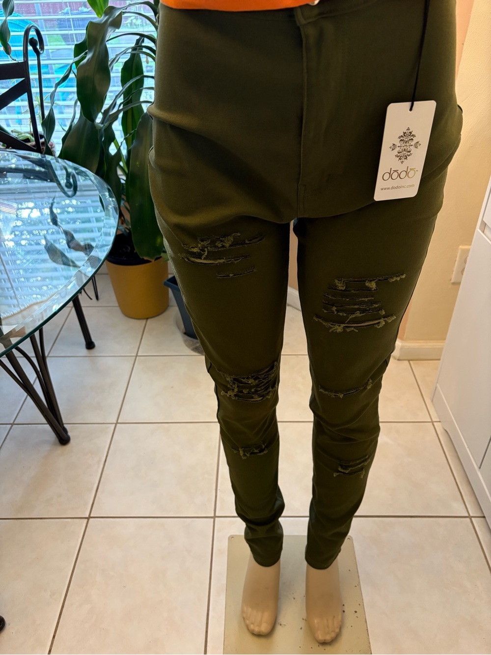 Dodo Olive Skinny Distressed Women's Jeans